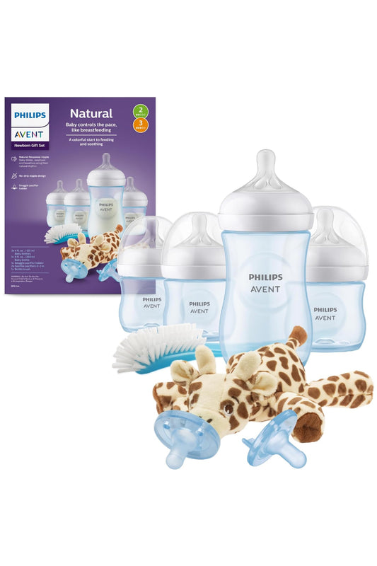Philips AVENT Natural Response Baby Bottle, Blue Gift Set