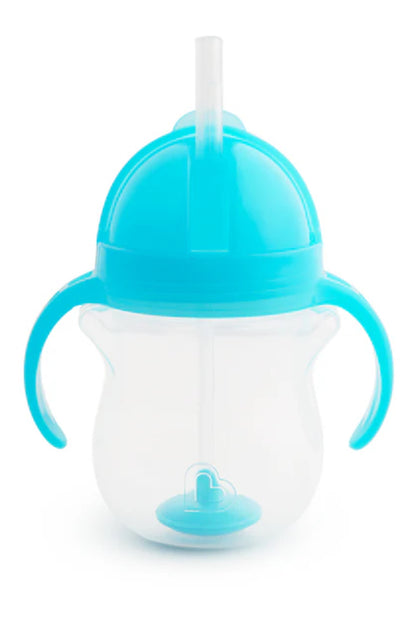 Munchkin Any Angle Click Lock Weighted Straw Trainer Cup - 6m+, Blue
