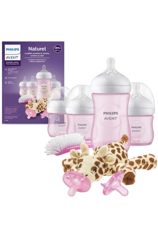 Philips AVENT Natural Response Baby Bottle, Pink Gift Set