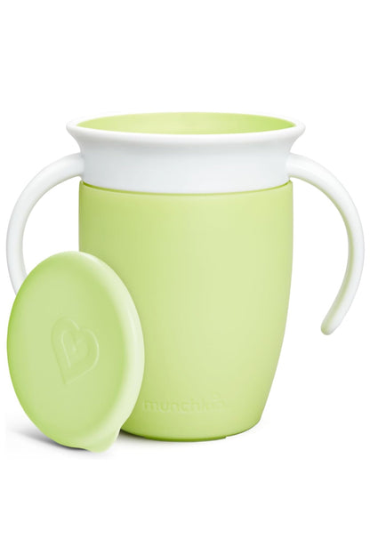 Munchkin 360° Trainer cup, Spill proof and leak proof cup with handle & Lid - 6m+ - Green