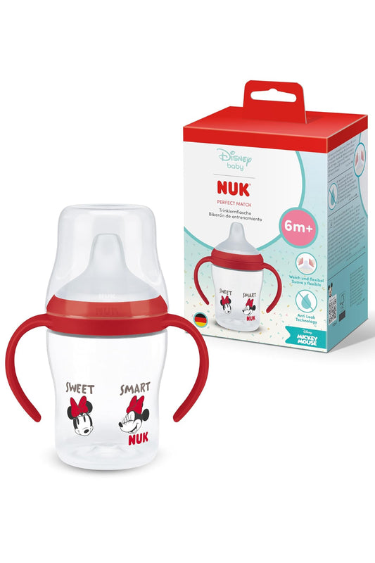 NUK Perfect Match Learning Bottle - Red Minnie Mouse