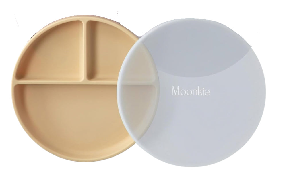 Non-Slip divided Silicone Plate with Lid