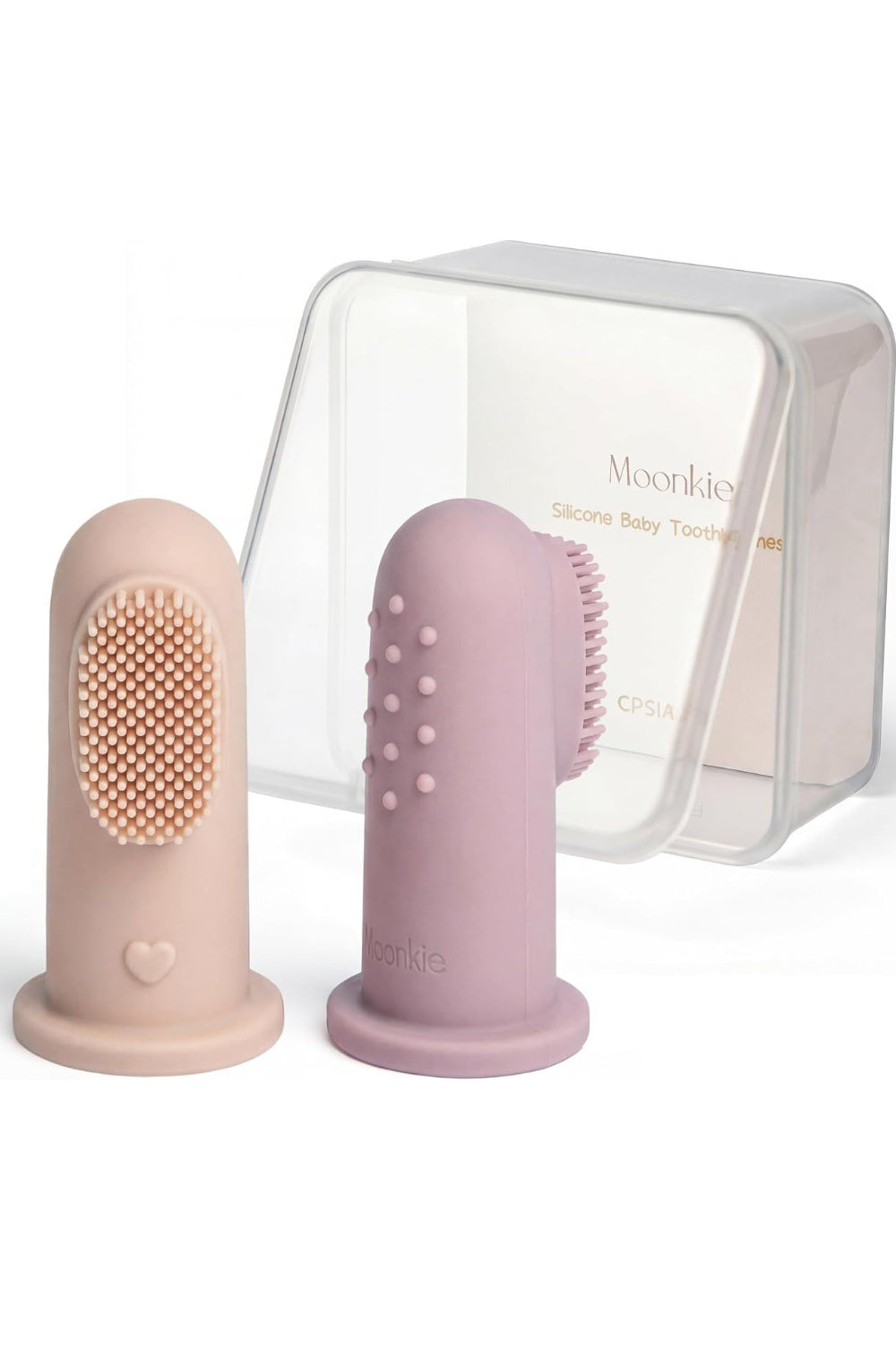 Baby Finger Toothbrush, 2 Pieces (Blush/Pale Mauve)