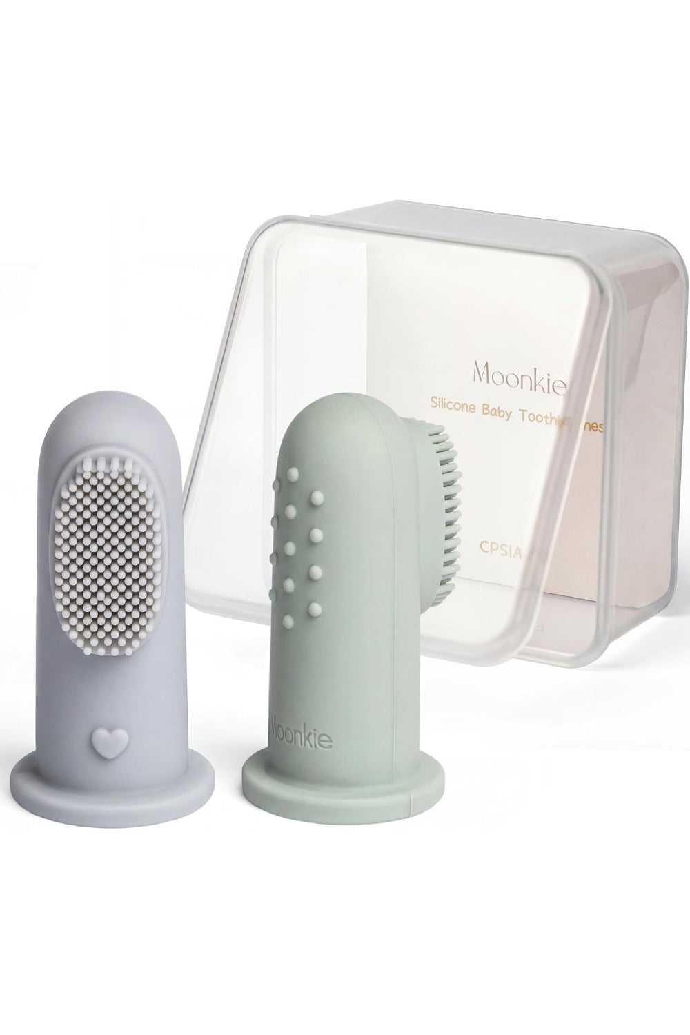 Baby Finger Toothbrush, 2 Pieces (Cloud/Mint)
