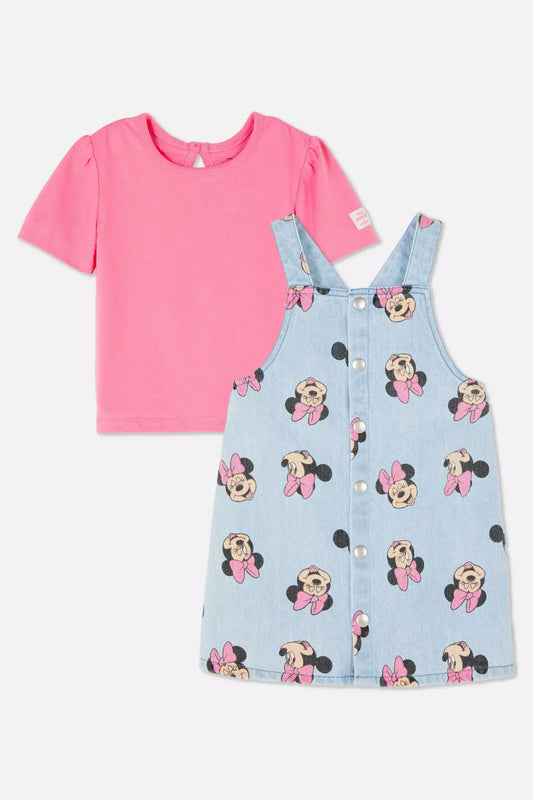 Minnie Mouse T-Shirt and Pinafore Dress Set