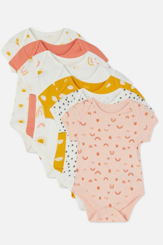 Pack of 7 bodysuits - Sky fun - 6/9 months