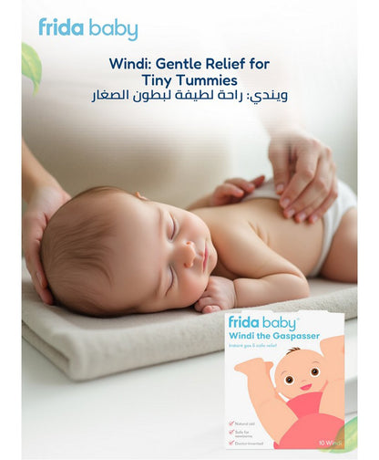 Frida Baby Windi Gas Passer, Gas Relief, 100% Natural, 10 pieces