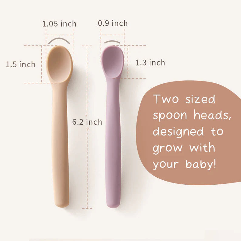 Silicone Baby Spoons, Set of 4, Soft Tip - Summer Popsicles