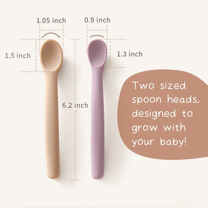 Silicone Baby Spoons, Set of 4, Soft Tip - Summer Popsicles
